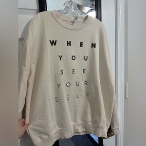 Kings Of Leon Tour Sweatshirt - Cream Graphic "When You See Yourself".